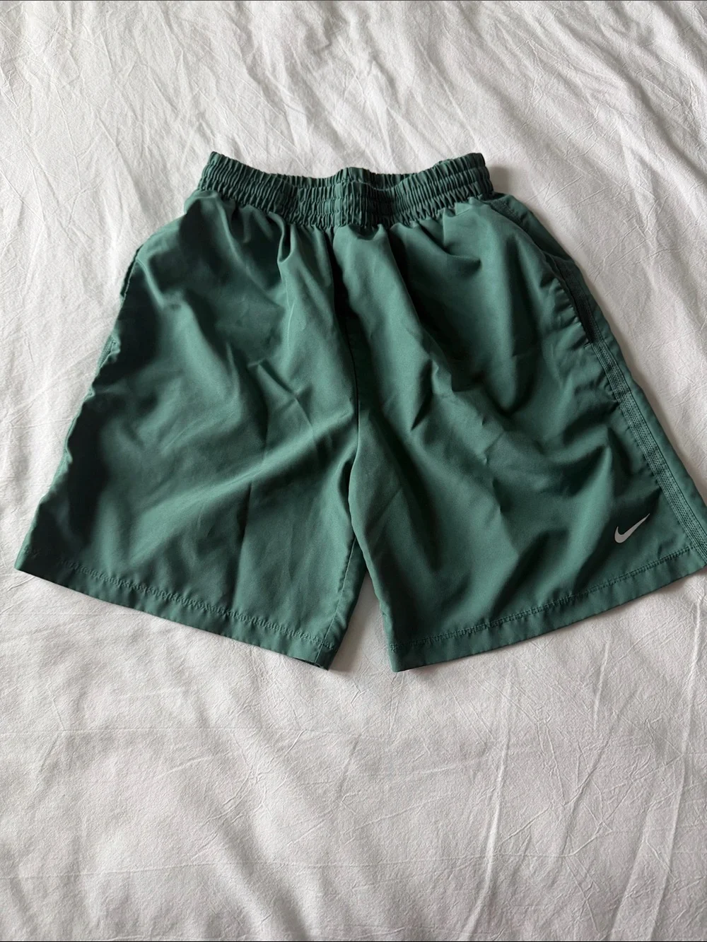 Nike Green Elastic-Waist Kids Shorts